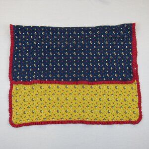 VTG GYMBOREE 1998 Country Meadows Unisex Baby Blanket Flowers Yellow Red Blue
